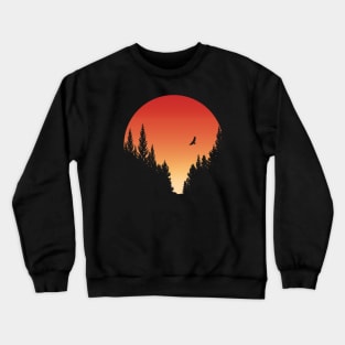Sunset mountain hike Crewneck Sweatshirt